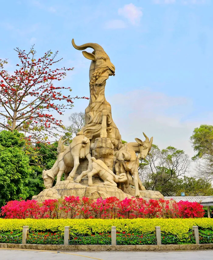 Five Rams statue in Yuexiu Park, a symbol of Guangzhou